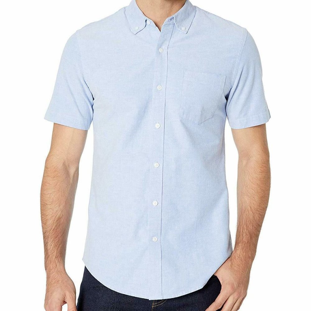 Essentials Men's Slim-Fit Short Sleeve Shirt